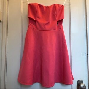 NWT Pitaya Pink Coral Strapless Cutout Skater Dress, size Medium